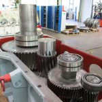 Instandsetzung Hansen Getriebe RVOJ44F-BNR-160, während der Instandsetzung Instandsetzung Hansen Getriebe RVOJ44F-BNR-160, während der Instandsetzung