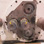 Eisenbeiss Getriebe DS 100 aus einem Doppelschneckenextruder in der Instandsetzung / Reparatur