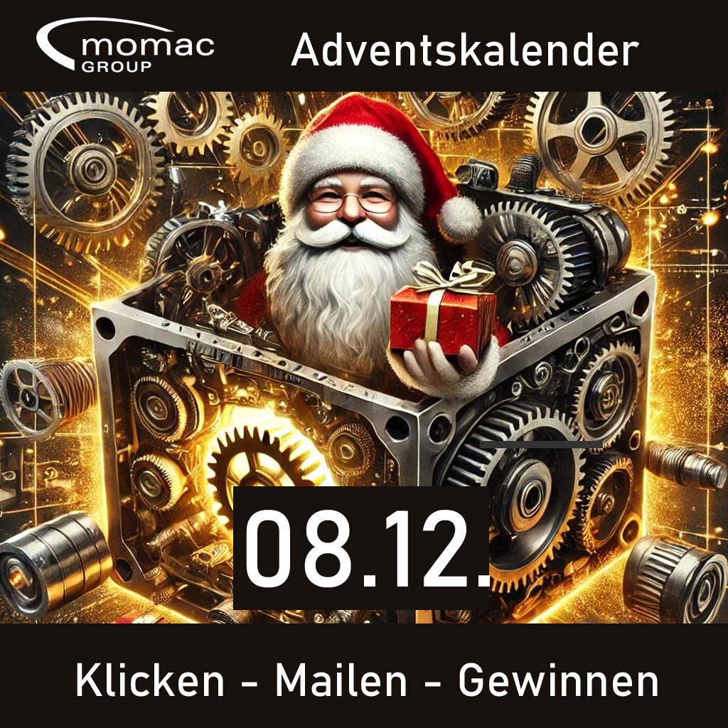 Im Advent gibt es bei der momac Group jeden Werktag eine kostenlose Getriebeinspektion eines Industriegetriebes zu gewinnen! Vermeiden Sie teure Betriebsunterbrechungen aufgrund von zu spät erkannten Getriebeschäden!