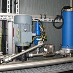 Online-Getriebeüberwachung durch MetalSCAN-Partikelzählung, Nebenstromfilteraggregat zur Nachrüstung mit Filter, Pumpe und Metalscansensor zur Nachrüstung an Getrieben ohne Ölumlaufschmierung